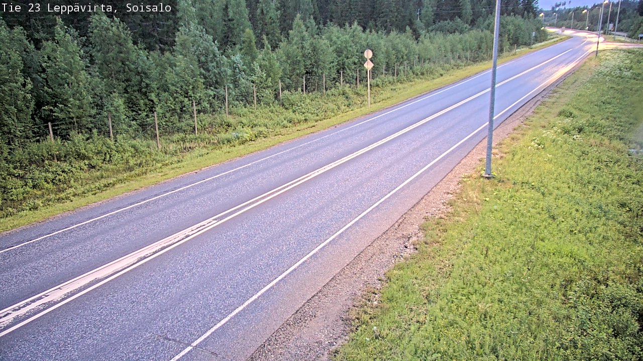 Weather Camera Image Road 23 Leppävirta, Soisalo, Leppävirta, Pohjois-Savo