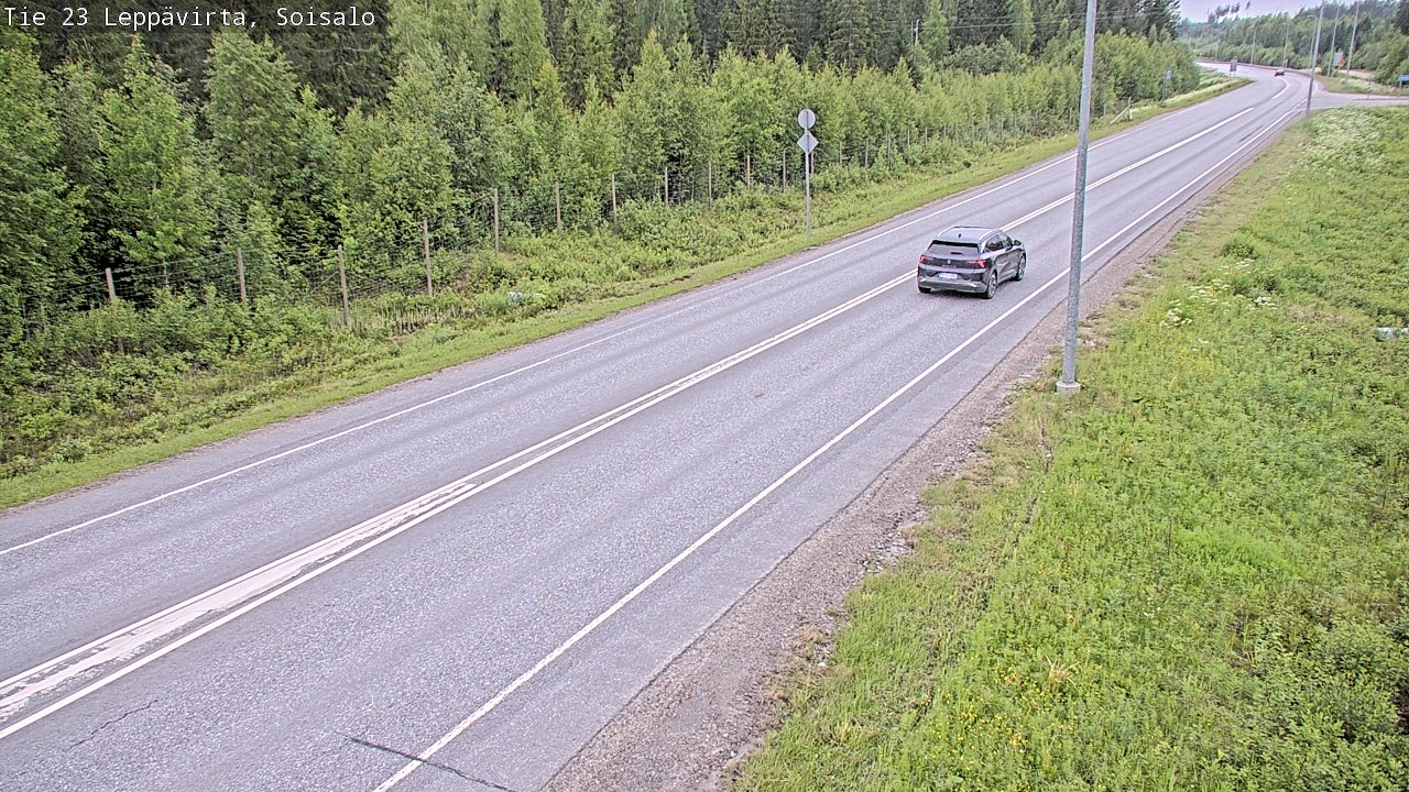 Weather Camera Image Road 23 Leppävirta, Soisalo, Leppävirta, Pohjois-Savo