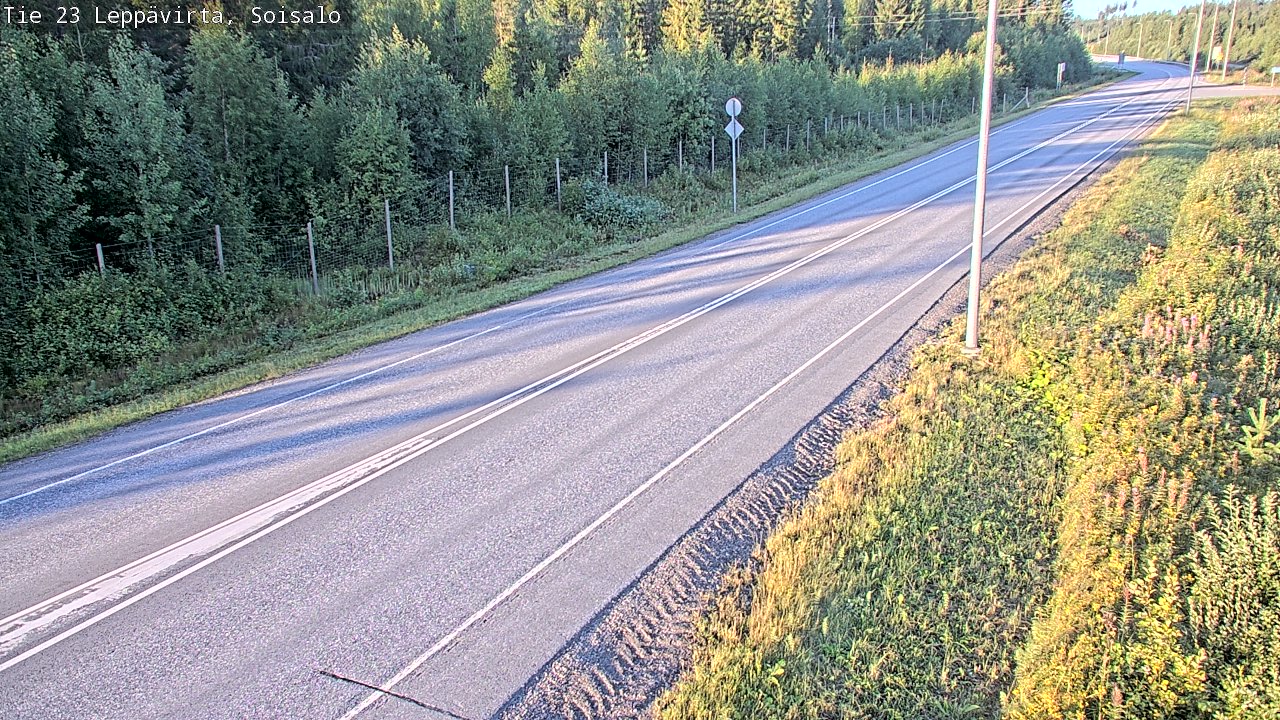 Weather Camera Image Road 23 Leppävirta, Soisalo, Leppävirta, Pohjois-Savo