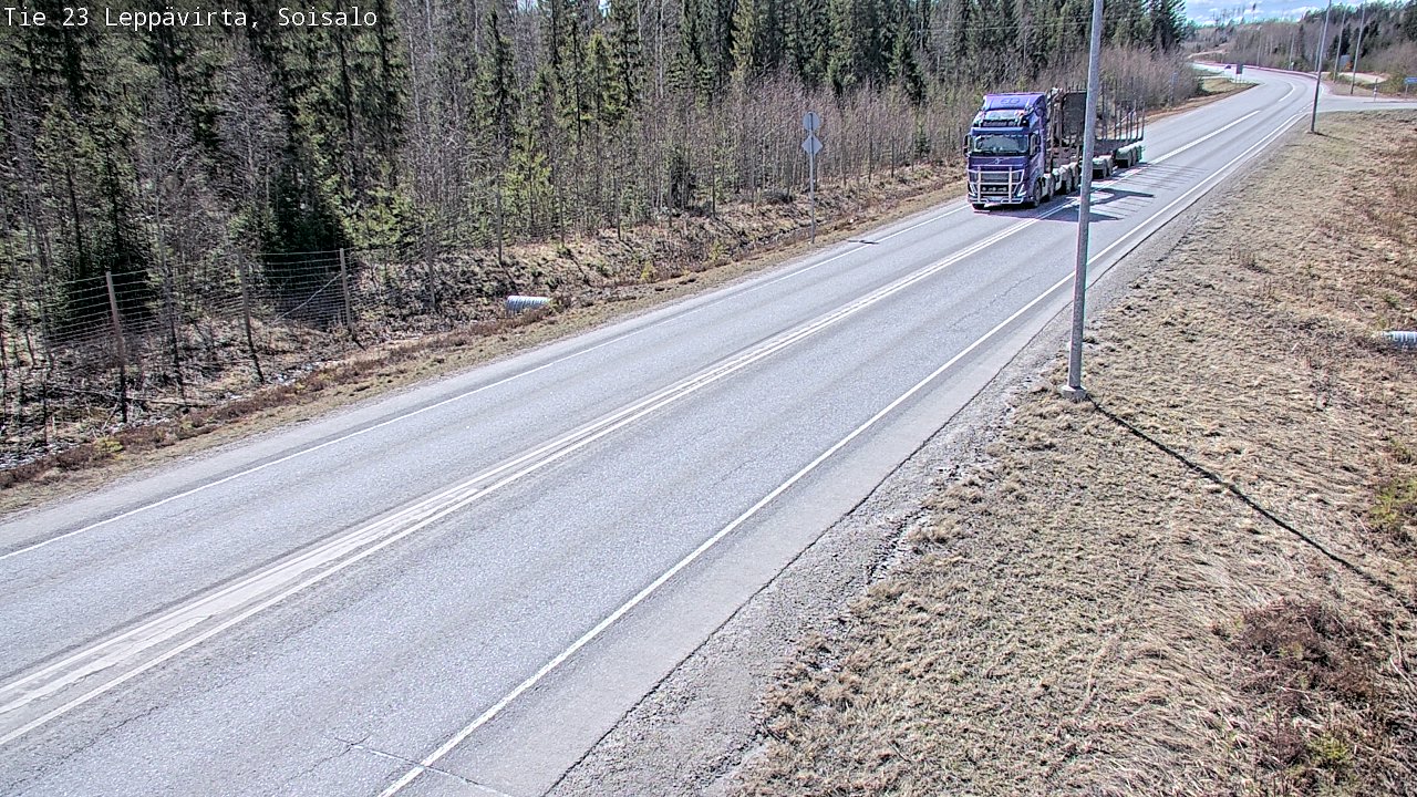 Weather Camera Image Väg 23 Leppävirta, Soisalo, Leppävirta, Pohjois-Savo
