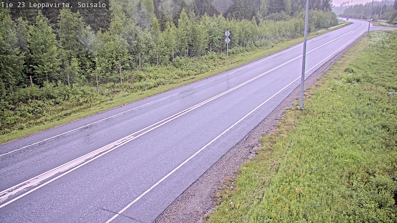 Weather Camera Image Road 23 Leppävirta, Soisalo, Leppävirta, Pohjois-Savo