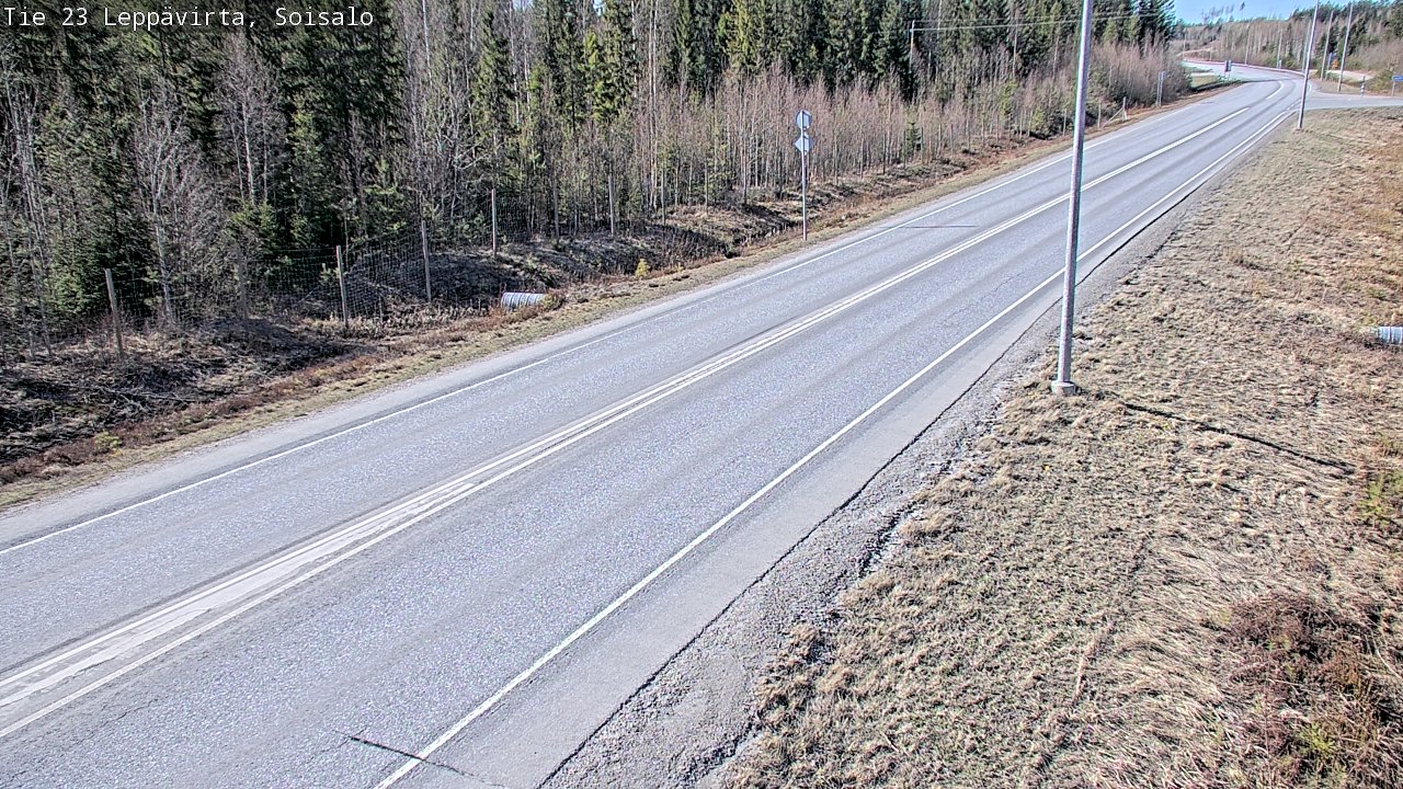 Weather Camera Image Road 23 Leppävirta, Soisalo, Leppävirta, Pohjois-Savo