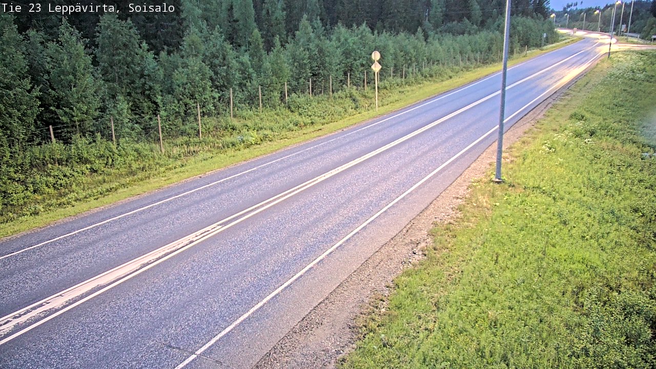 Weather Camera Image Road 23 Leppävirta, Soisalo, Leppävirta, Pohjois-Savo