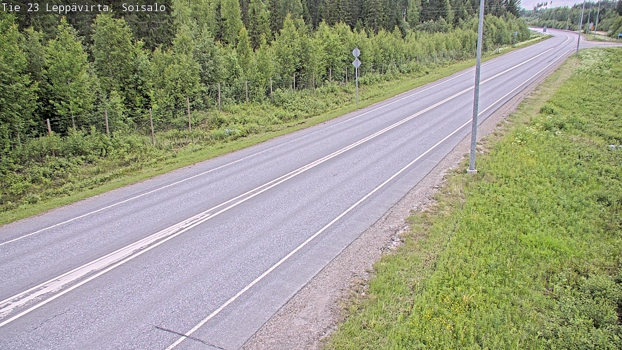 Weather Camera Image Road 23 Leppävirta, Soisalo, Leppävirta, Pohjois-Savo