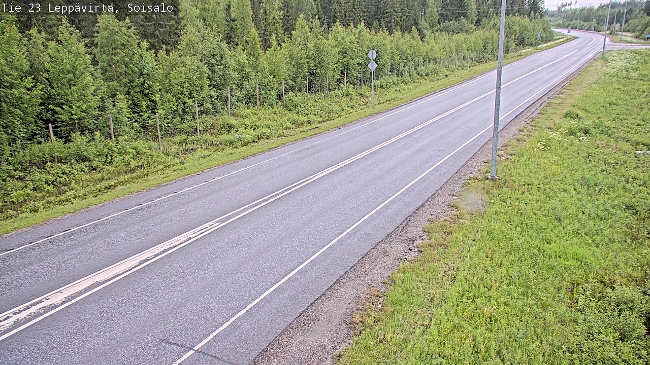 Weather Camera Image Road 23 Leppävirta, Soisalo, Leppävirta, Pohjois-Savo