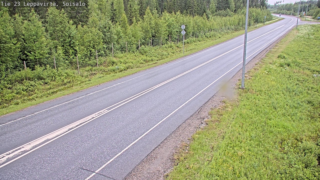 Weather Camera Image Road 23 Leppävirta, Soisalo, Leppävirta, Pohjois-Savo