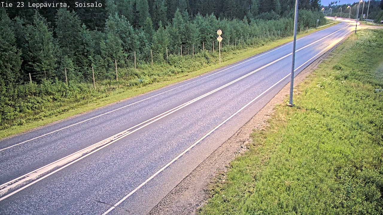 Weather Camera Image Road 23 Leppävirta, Soisalo, Leppävirta, Pohjois-Savo
