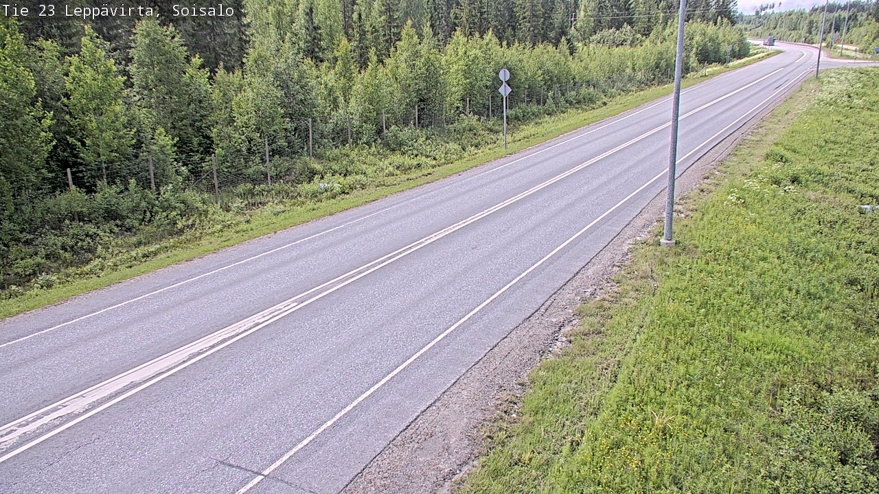 Weather Camera Image Road 23 Leppävirta, Soisalo, Leppävirta, Pohjois-Savo