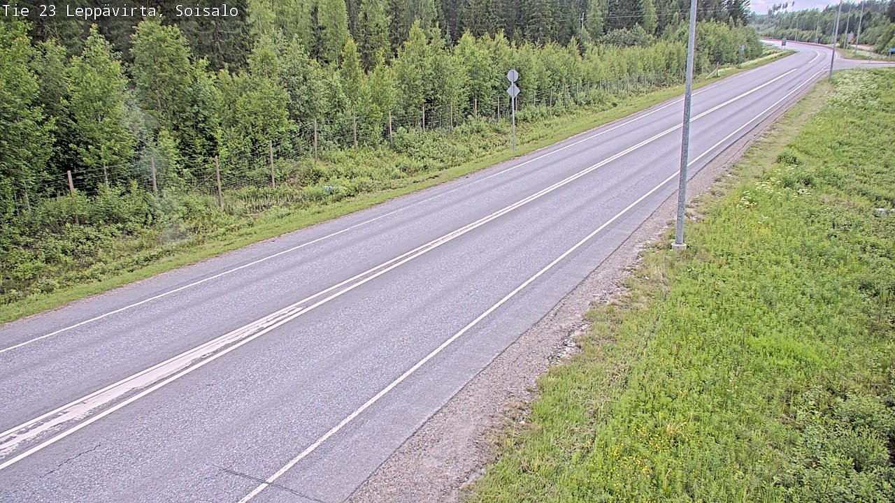 Weather Camera Image Road 23 Leppävirta, Soisalo, Leppävirta, Pohjois-Savo