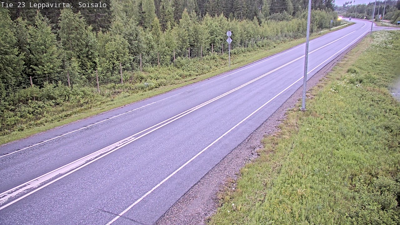 Weather Camera Image Road 23 Leppävirta, Soisalo, Leppävirta, Pohjois-Savo