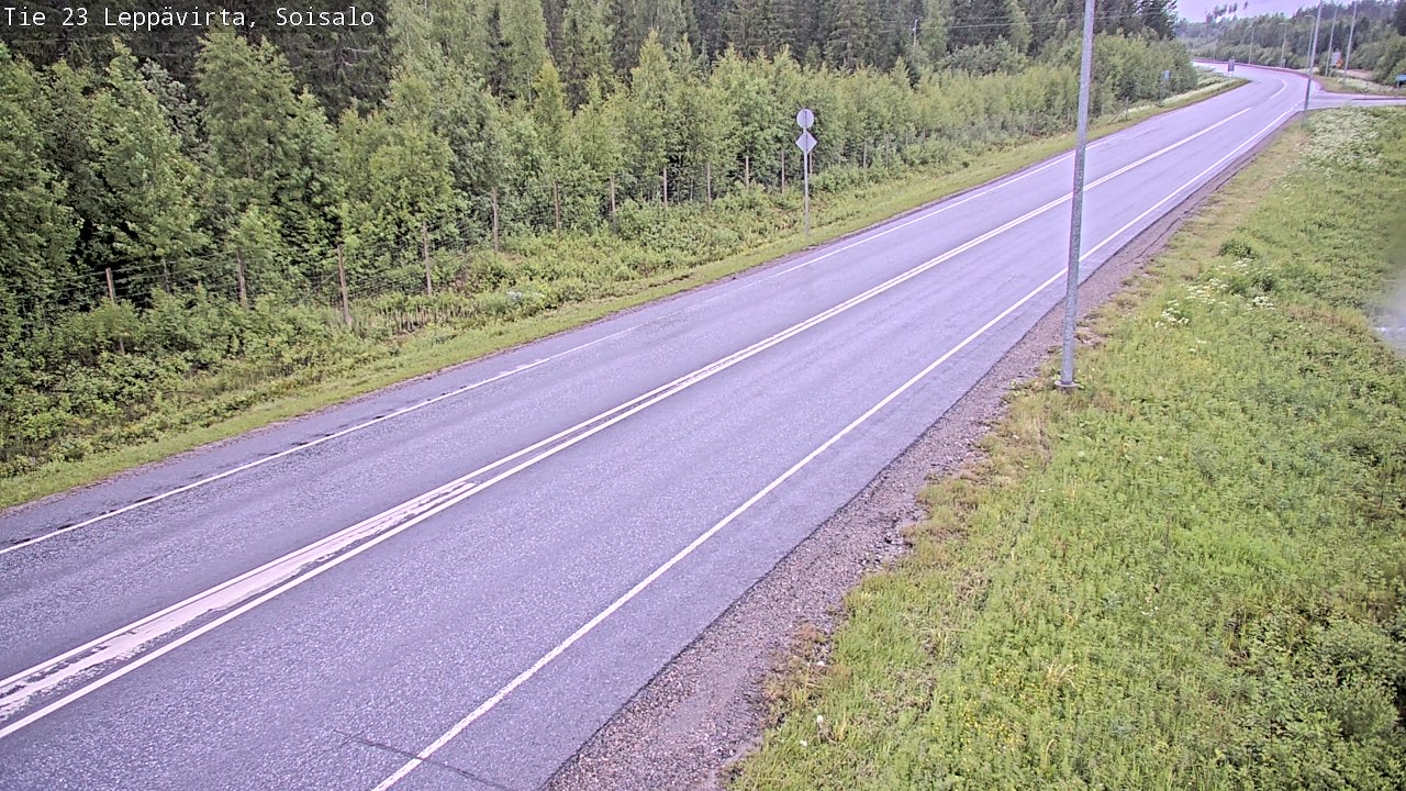 Weather Camera Image Road 23 Leppävirta, Soisalo, Leppävirta, Pohjois-Savo