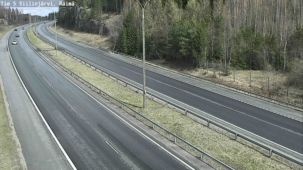 Weather Camera Image Road Siilinjärvi, Räimä, Siilinjärvi, Pohjois-Savo