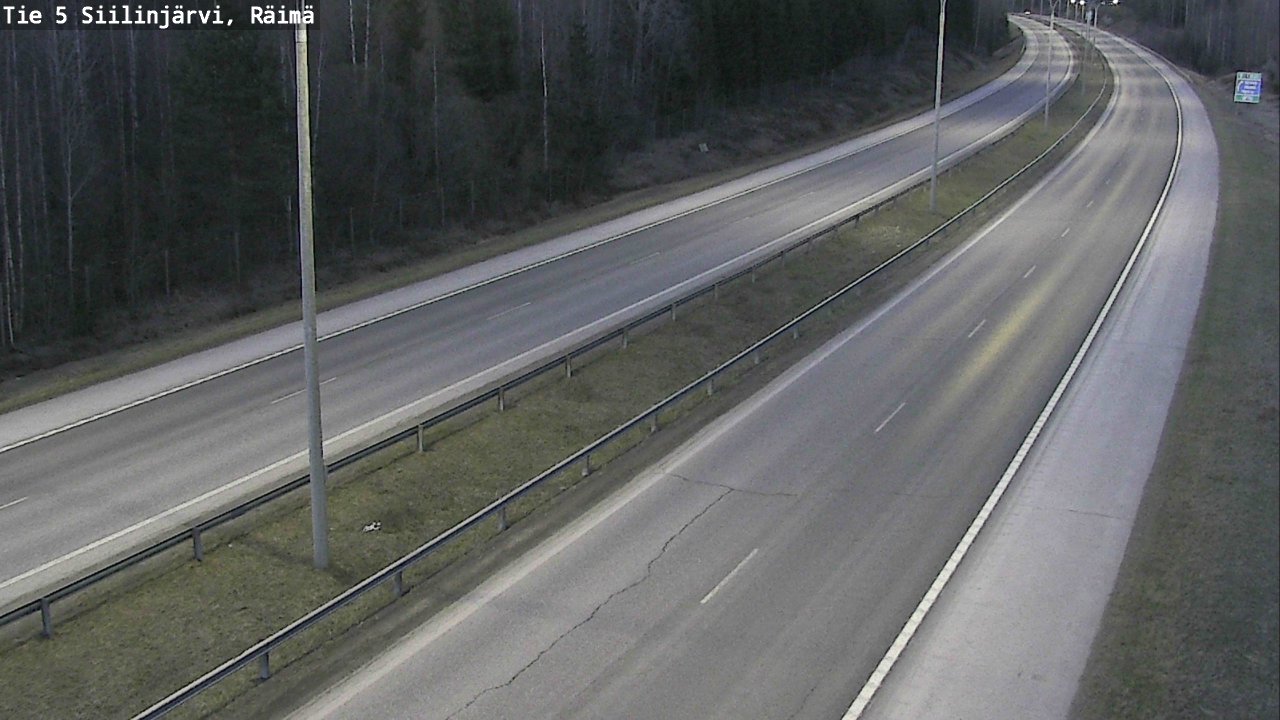 Weather Camera Image Road Siilinjärvi, Räimä, Siilinjärvi, Pohjois-Savo