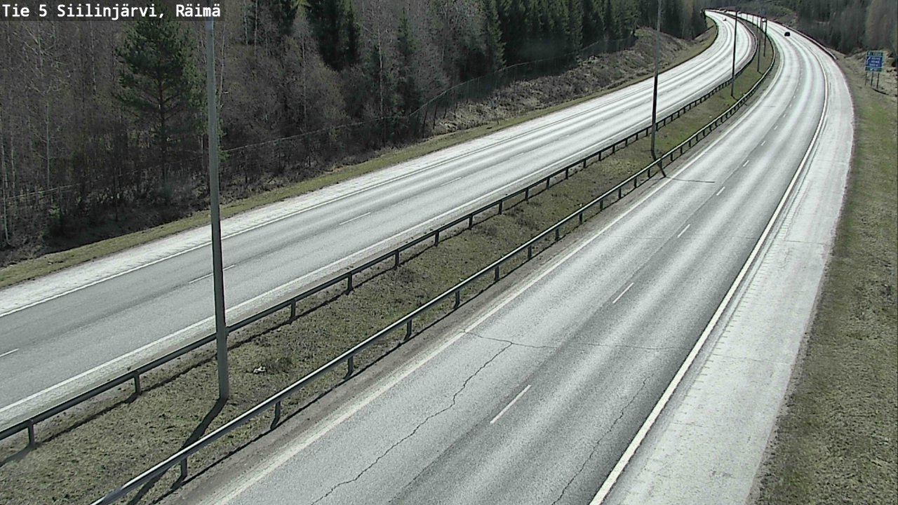 Weather Camera Image Road Siilinjärvi, Räimä, Siilinjärvi, Pohjois-Savo