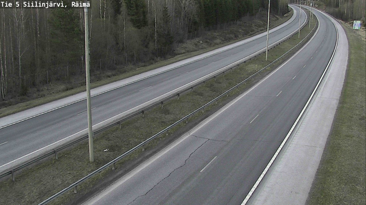 Weather Camera Image Road Siilinjärvi, Räimä, Siilinjärvi, Pohjois-Savo