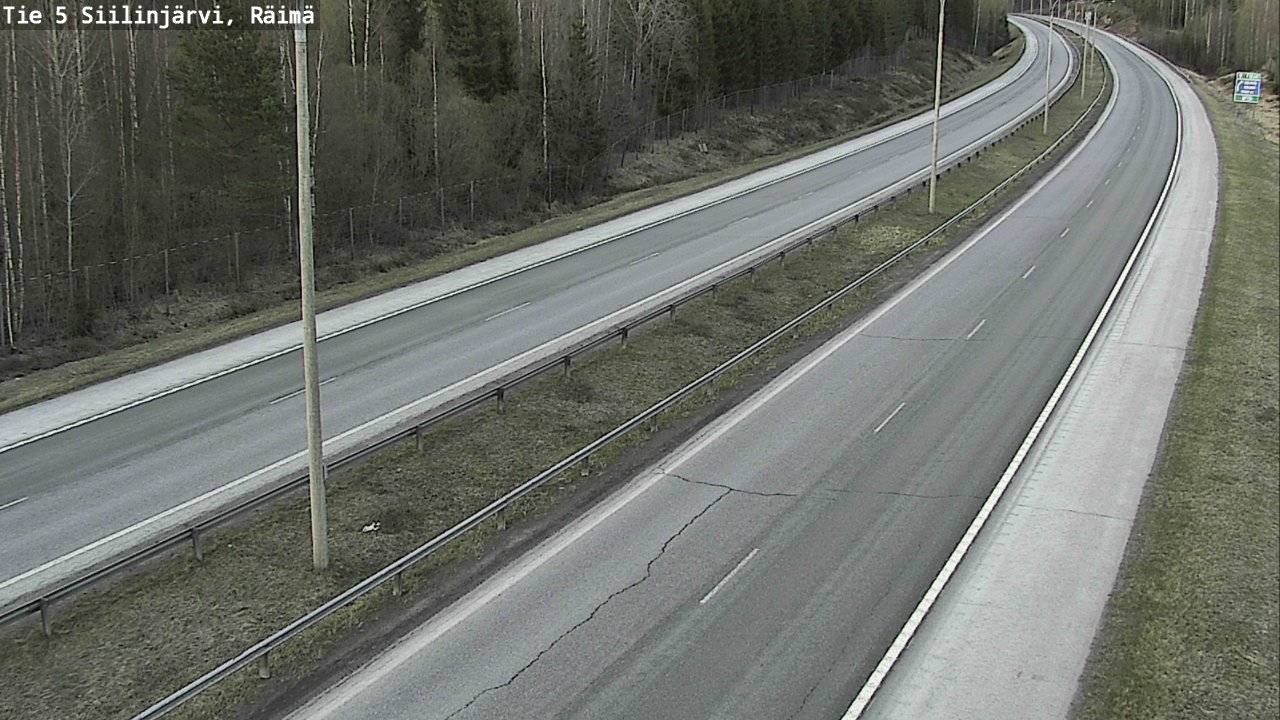 Weather Camera Image Road Siilinjärvi, Räimä, Siilinjärvi, Pohjois-Savo