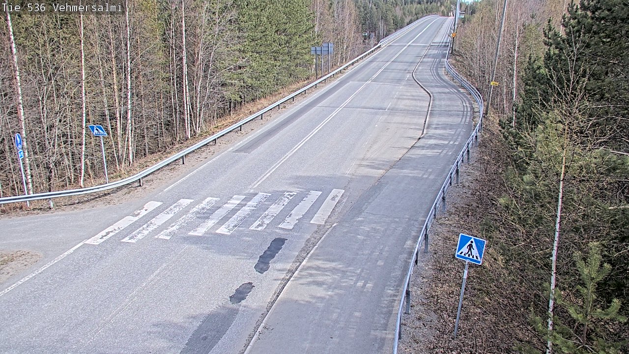 Weather Camera Image Väg 536 Kuopio, Vehmersalmi, Kuopio, Pohjois-Savo