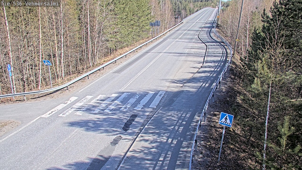 Weather Camera Image Väg 536 Kuopio, Vehmersalmi, Kuopio, Pohjois-Savo