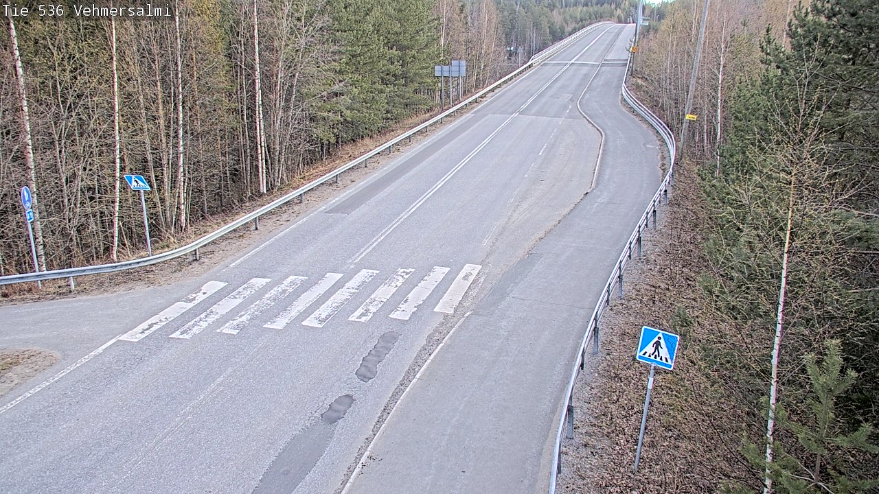 Weather Camera Image Väg 536 Kuopio, Vehmersalmi, Kuopio, Pohjois-Savo
