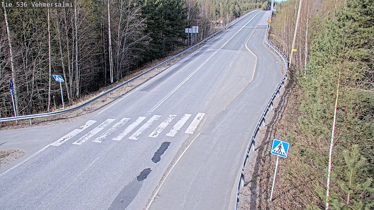 Weather Camera Image Väg 536 Kuopio, Vehmersalmi, Kuopio, Pohjois-Savo