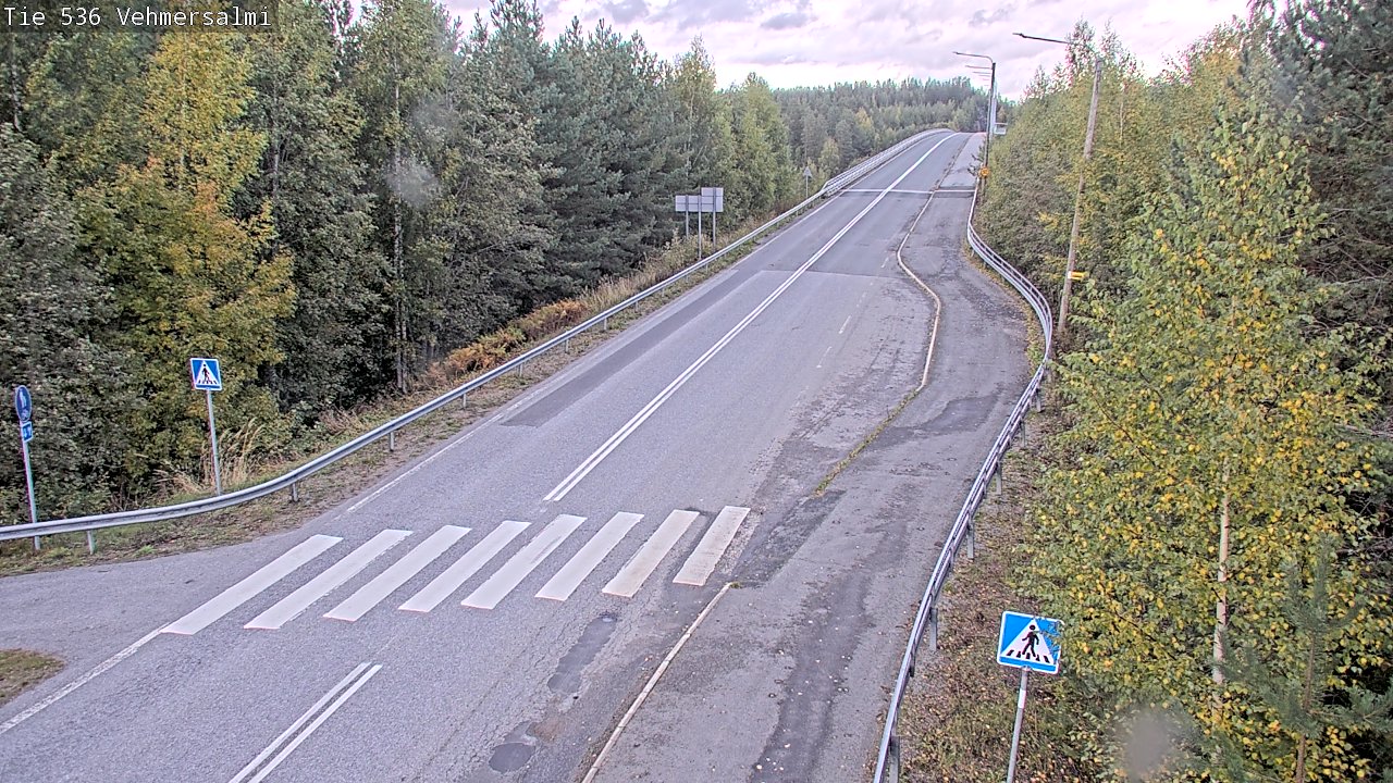Weather Camera Image Väg 536 Kuopio, Vehmersalmi, Kuopio, Pohjois-Savo