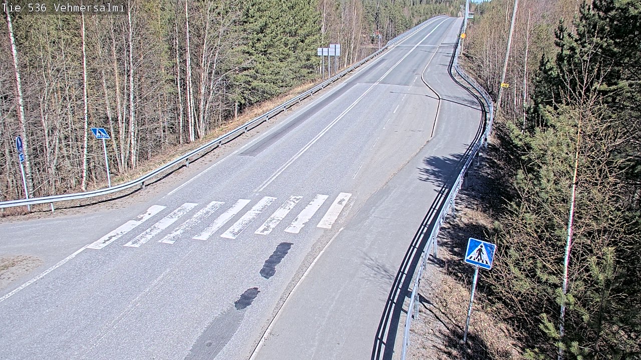 Weather Camera Image Väg 536 Kuopio, Vehmersalmi, Kuopio, Pohjois-Savo