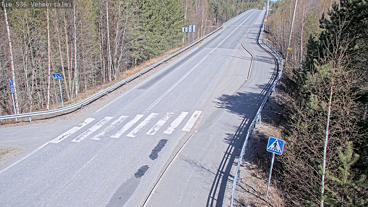 Weather Camera Image Väg 536 Kuopio, Vehmersalmi, Kuopio, Pohjois-Savo