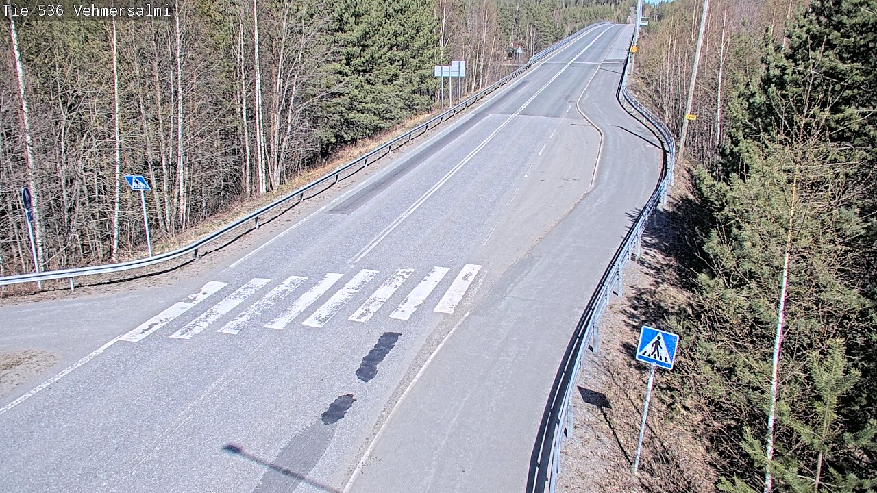 Weather Camera Image Väg 536 Kuopio, Vehmersalmi, Kuopio, Pohjois-Savo
