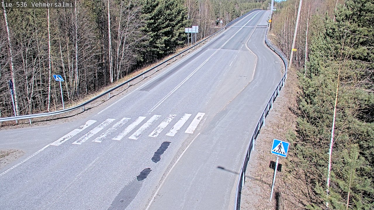 Weather Camera Image Väg 536 Kuopio, Vehmersalmi, Kuopio, Pohjois-Savo