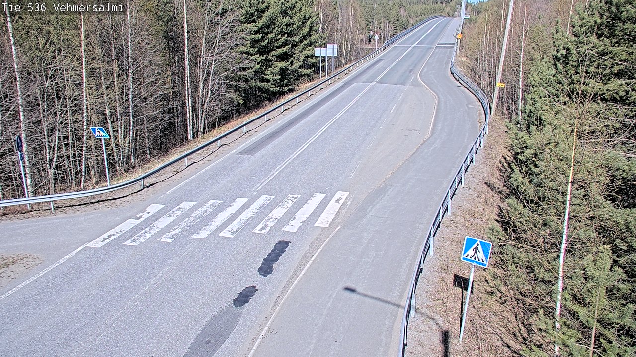 Weather Camera Image Väg 536 Kuopio, Vehmersalmi, Kuopio, Pohjois-Savo