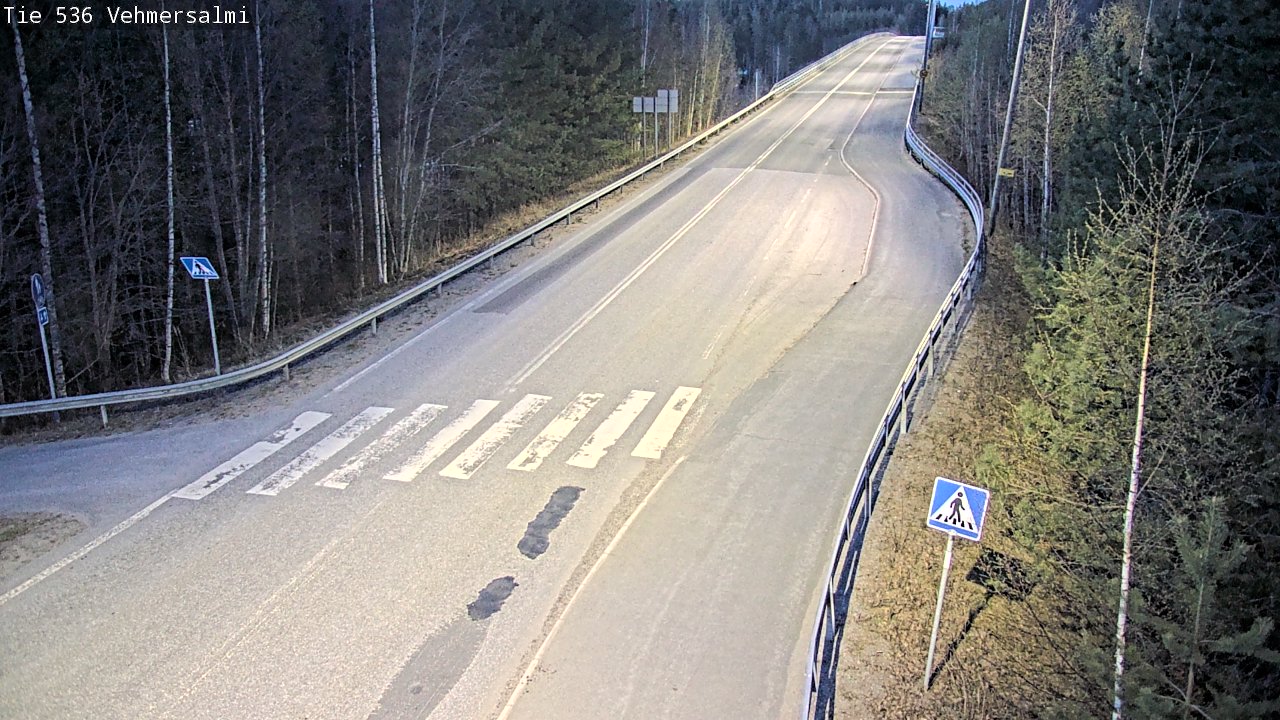Weather Camera Image Väg 536 Kuopio, Vehmersalmi, Kuopio, Pohjois-Savo