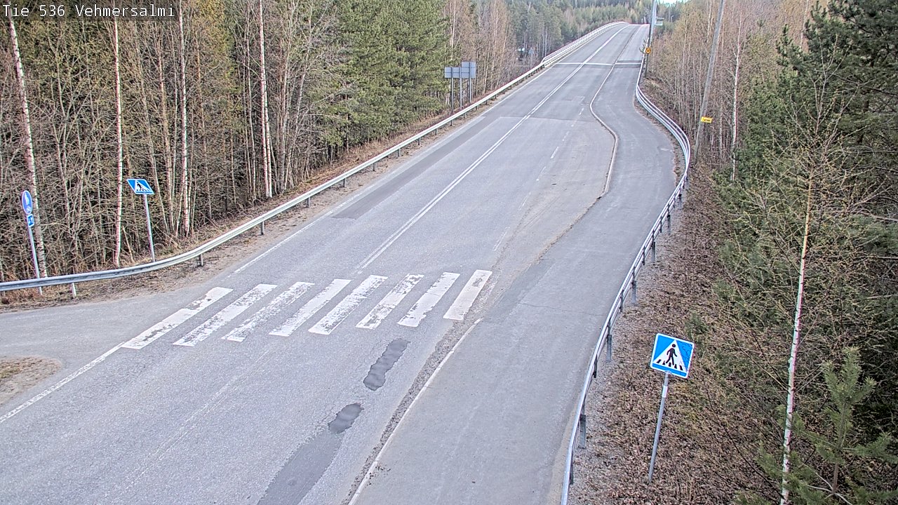 Weather Camera Image Väg 536 Kuopio, Vehmersalmi, Kuopio, Pohjois-Savo