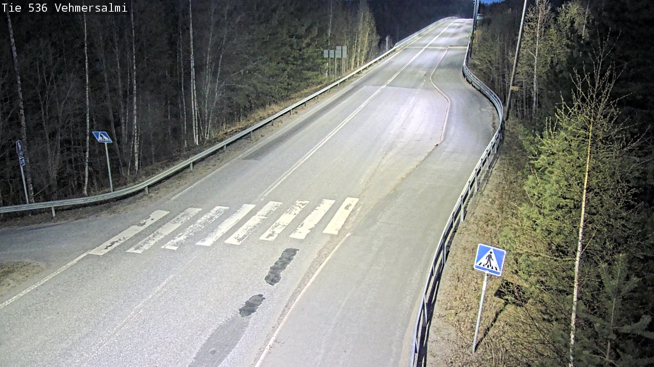 Weather Camera Image Väg 536 Kuopio, Vehmersalmi, Kuopio, Pohjois-Savo