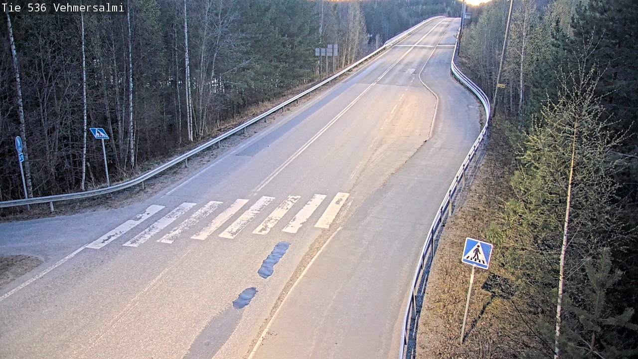 Weather Camera Image Väg 536 Kuopio, Vehmersalmi, Kuopio, Pohjois-Savo