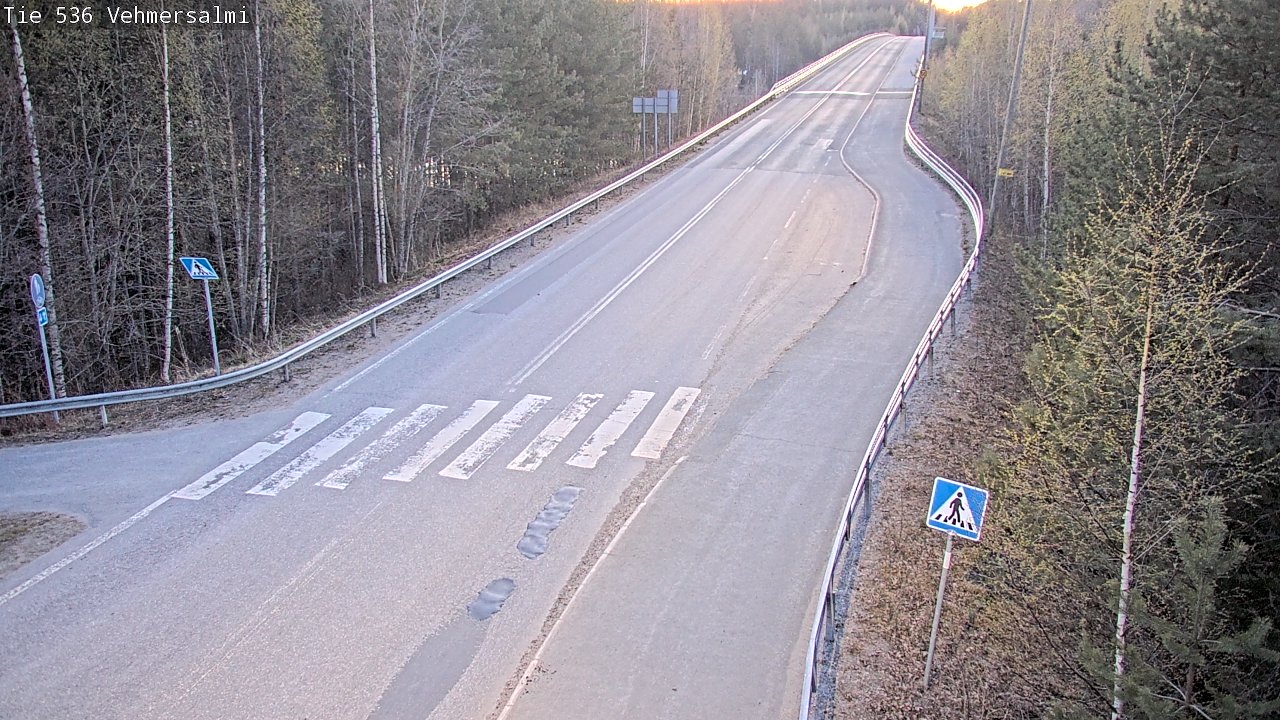 Weather Camera Image Väg 536 Kuopio, Vehmersalmi, Kuopio, Pohjois-Savo