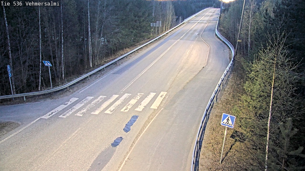 Weather Camera Image Väg 536 Kuopio, Vehmersalmi, Kuopio, Pohjois-Savo