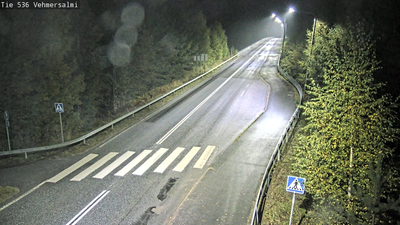Weather Camera Image Väg 536 Kuopio, Vehmersalmi, Kuopio, Pohjois-Savo