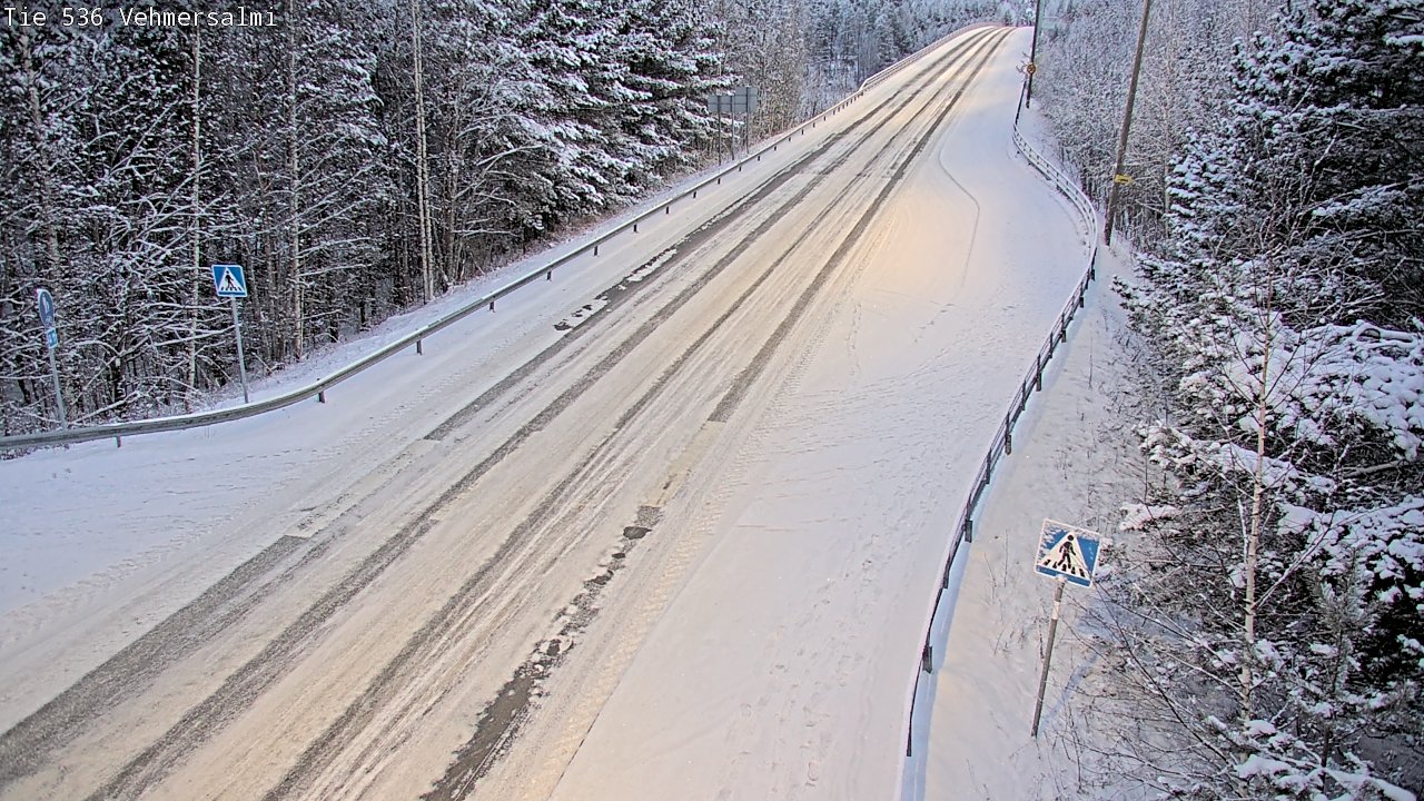 Weather Camera Image Väg 536 Kuopio, Vehmersalmi, Kuopio, Pohjois-Savo