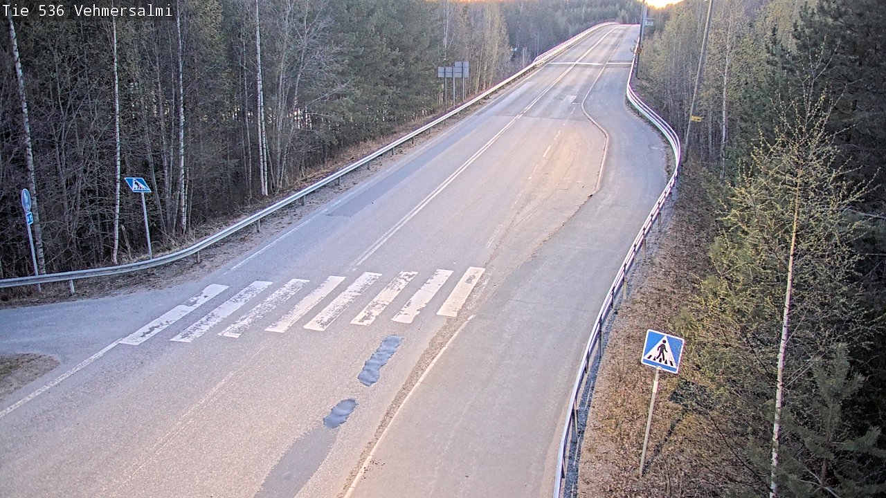 Weather Camera Image Väg 536 Kuopio, Vehmersalmi, Kuopio, Pohjois-Savo