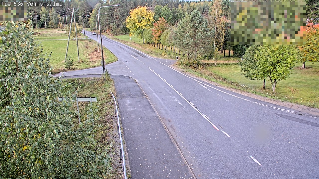 Weather Camera Image Väg 536 Kuopio, Vehmersalmi, Kuopio, Pohjois-Savo