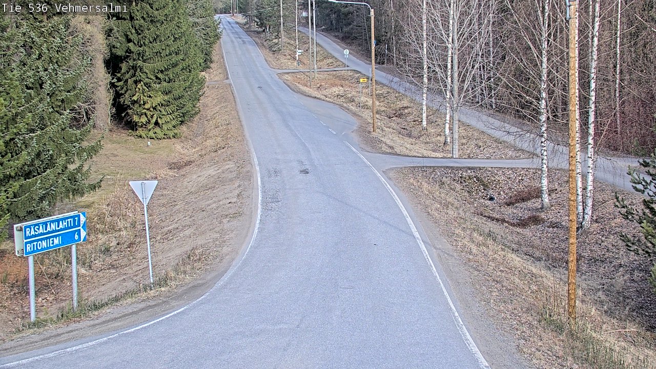 Weather Camera Image Road 536 Kuopio, Vehmersalmi, Kuopio, Pohjois-Savo