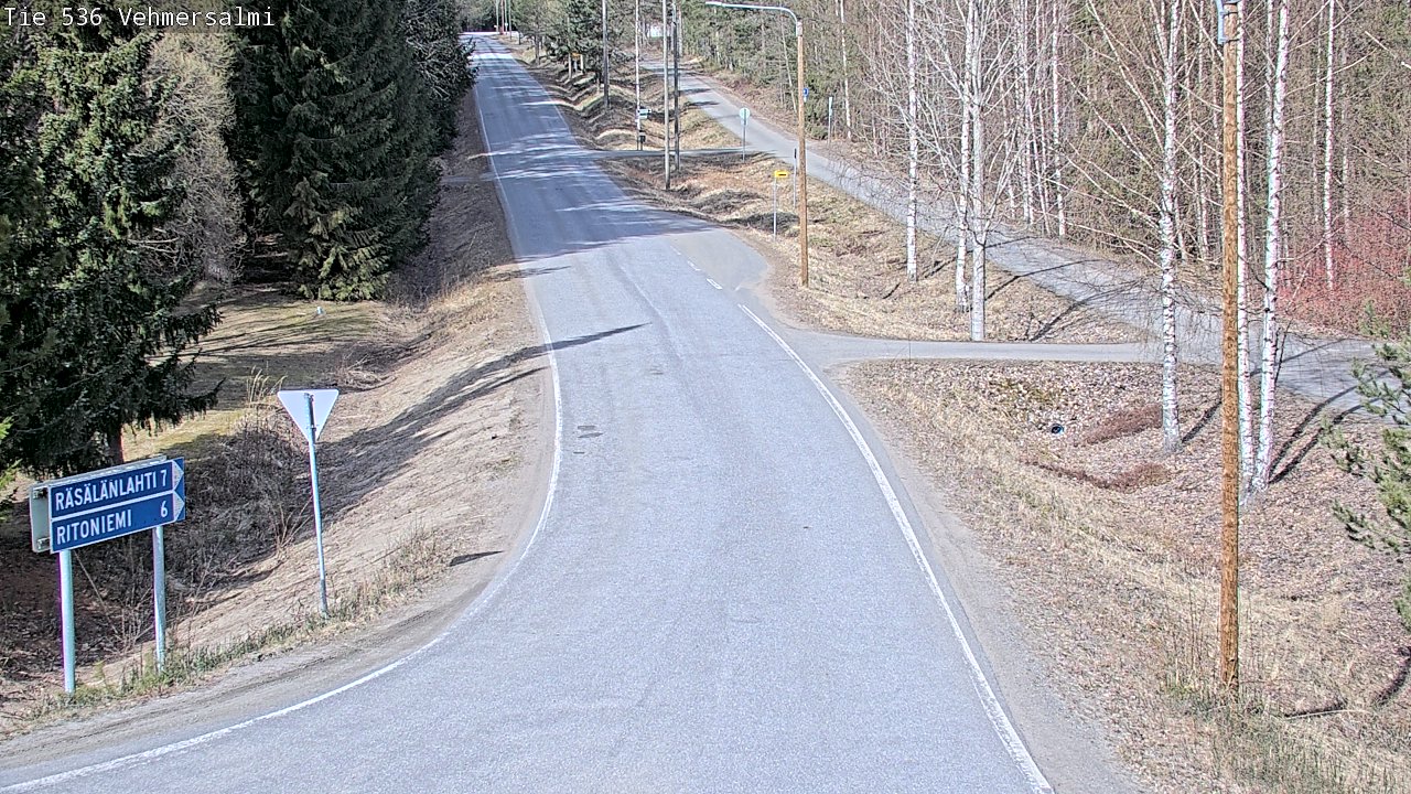 Weather Camera Image Road 536 Kuopio, Vehmersalmi, Kuopio, Pohjois-Savo