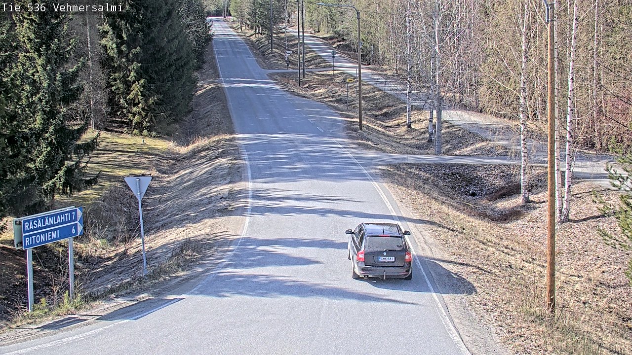 Weather Camera Image Road 536 Kuopio, Vehmersalmi, Kuopio, Pohjois-Savo