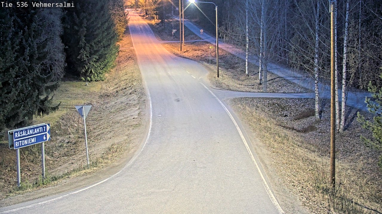 Weather Camera Image Road 536 Kuopio, Vehmersalmi, Kuopio, Pohjois-Savo