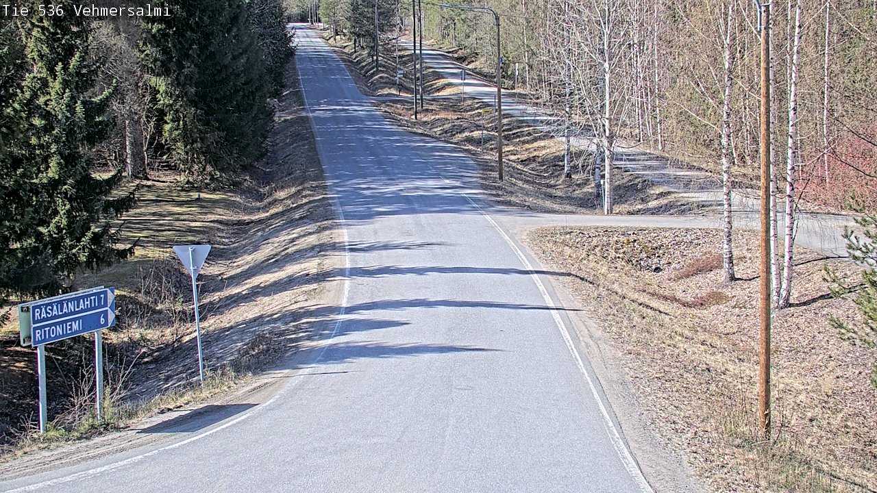 Weather Camera Image Road 536 Kuopio, Vehmersalmi, Kuopio, Pohjois-Savo