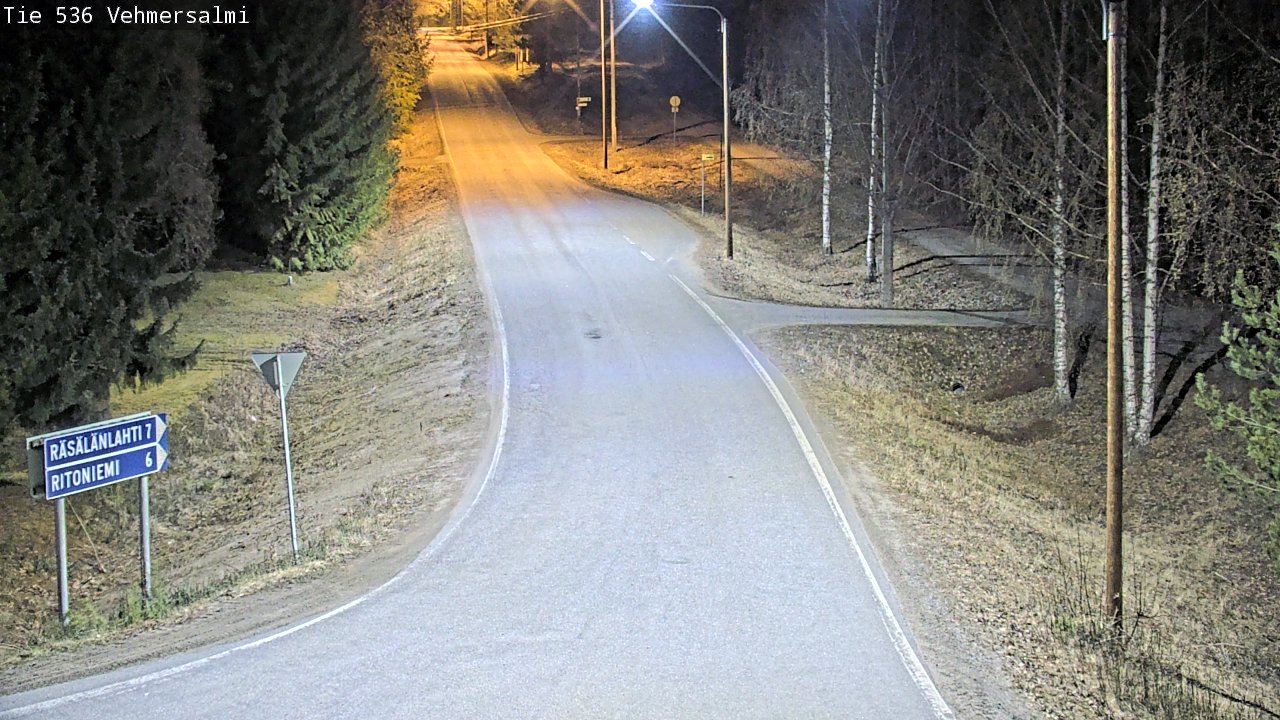 Weather Camera Image Road 536 Kuopio, Vehmersalmi, Kuopio, Pohjois-Savo