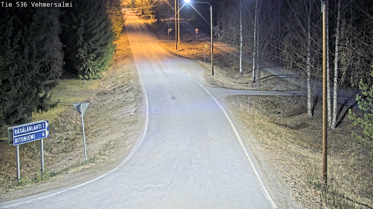 Weather Camera Image Road 536 Kuopio, Vehmersalmi, Kuopio, Pohjois-Savo