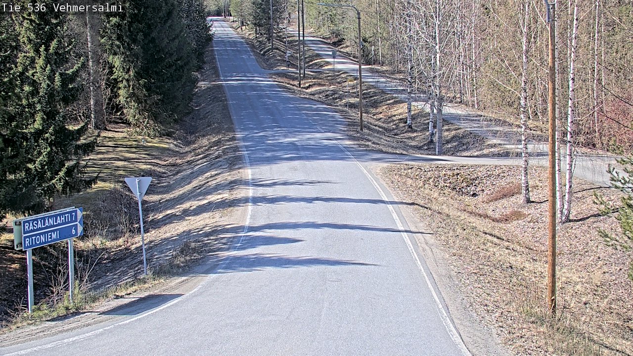 Weather Camera Image Road 536 Kuopio, Vehmersalmi, Kuopio, Pohjois-Savo