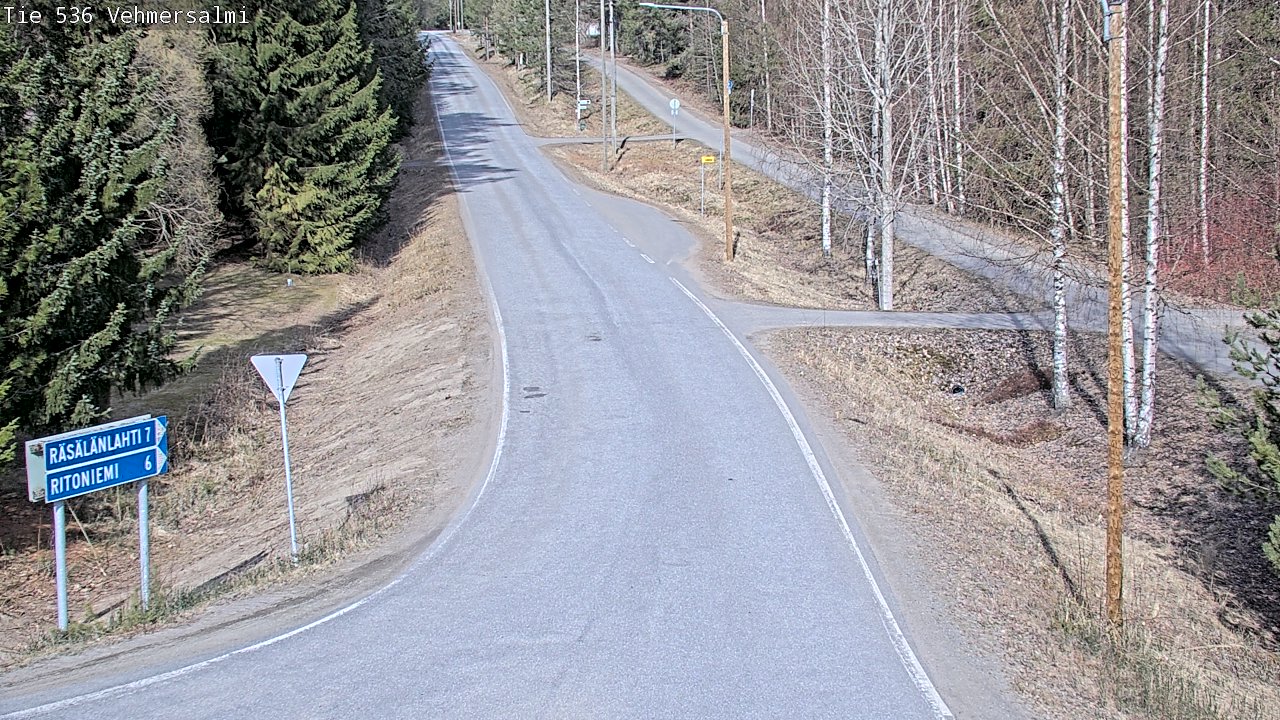 Weather Camera Image Road 536 Kuopio, Vehmersalmi, Kuopio, Pohjois-Savo