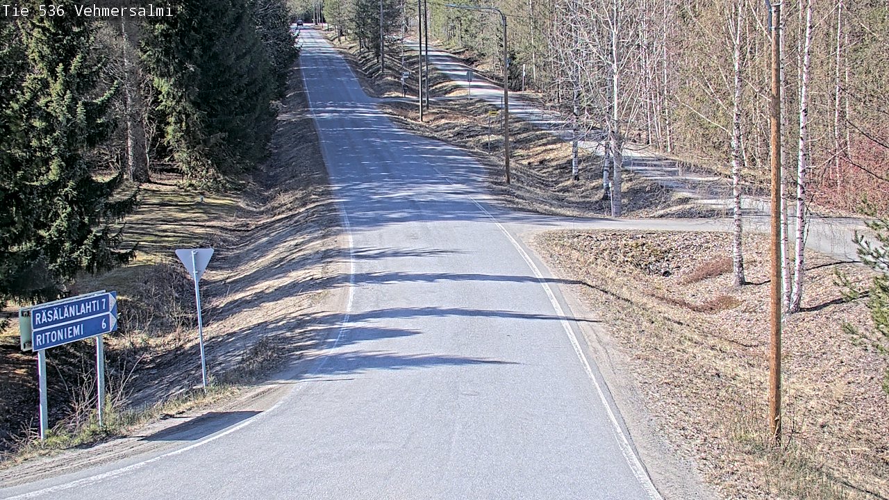 Weather Camera Image Road 536 Kuopio, Vehmersalmi, Kuopio, Pohjois-Savo